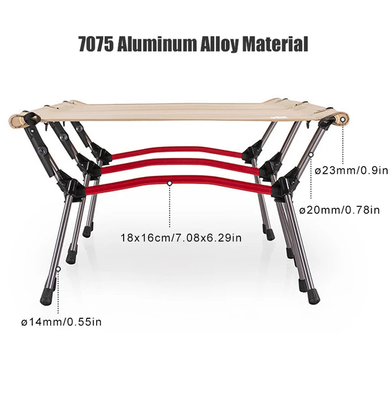 WESTTUNE Portable Folding Camping Cot – Ultralight Aluminum Sleeping Bed for Outdoor Travel